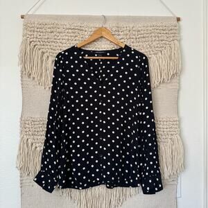 Something Navy Polka Dot Blouse